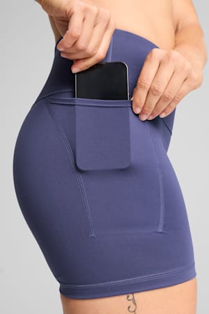CLOUDSPUN High-Waist 5" Tight Shorts Women, Blue Crystal, extralarge-GBR
